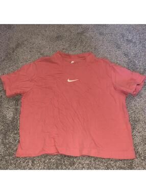 Nike Women's Pink and Red Tshirt